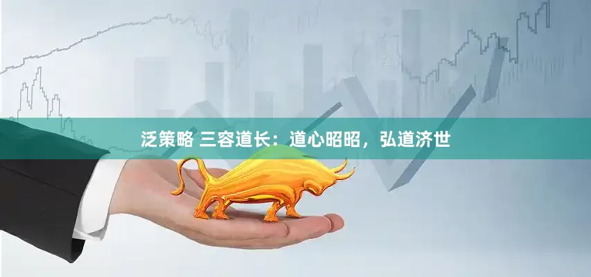 泛策略 三容道长：道心昭昭，弘道济世